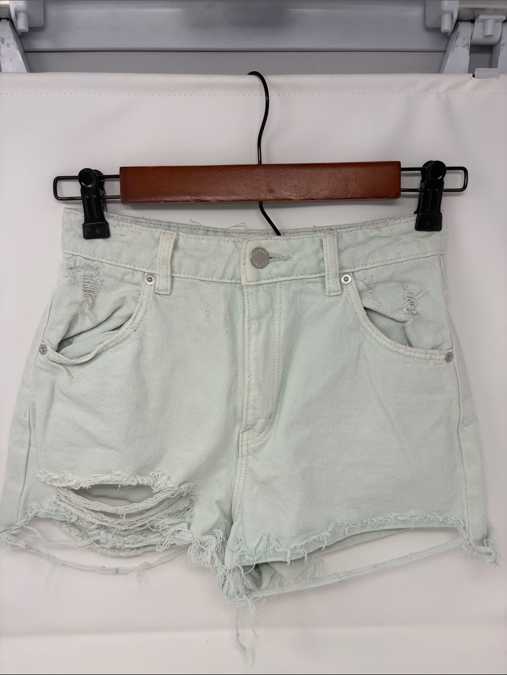 Rolla’s High-Rise Slim Distressed Women’s Shorts Size 25 Excellent Condition